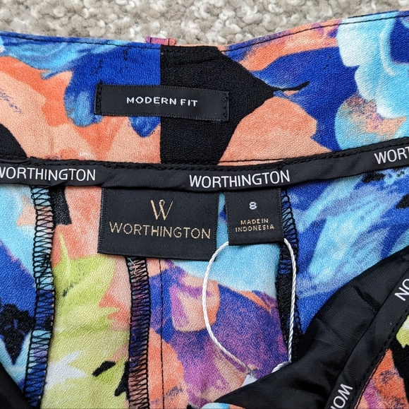 Worthington floral neon printed shorts - Picture 5 of 12